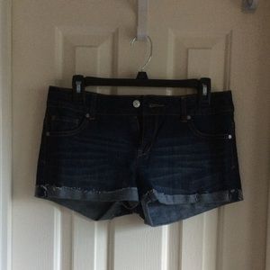 Altar'd State Dark-wash Blue Jean Shorts